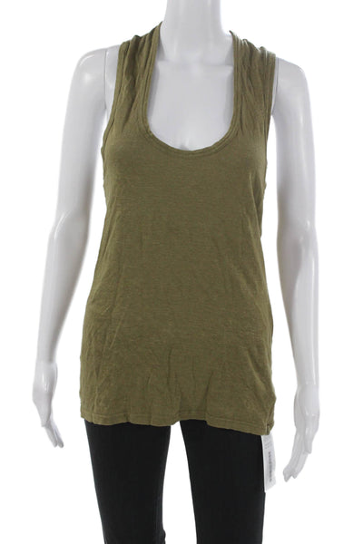 Etoile Isabel Marant Womens Linen Sleeveless Scoop Neck Tank Green Size M