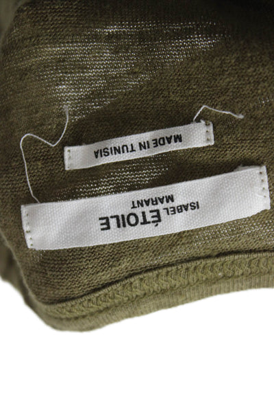 Etoile Isabel Marant Womens Linen Sleeveless Scoop Neck Tank Green Size M