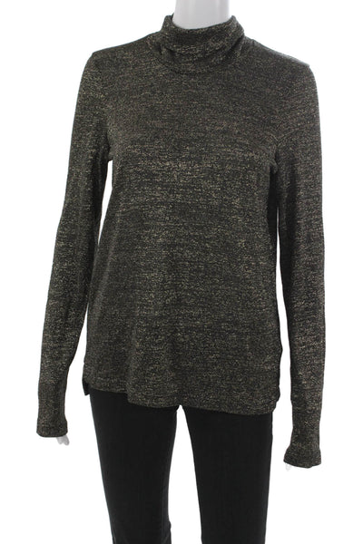Zadig & Voltaire Womens Basic T-Shirt Black Turtleneck Long Sleeve Size M