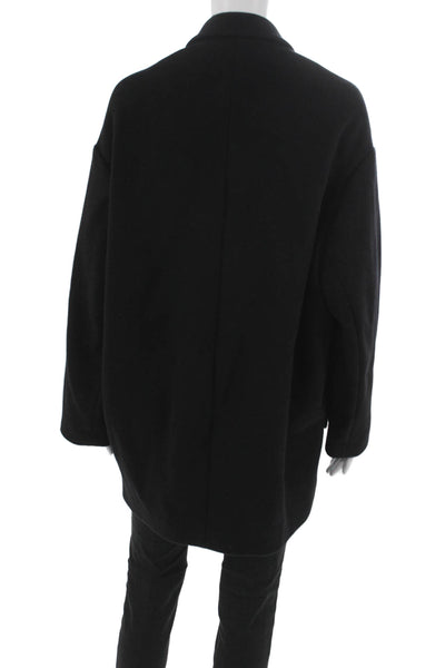 Isabel Marant Women Wool Black Overcoat Button Long Sleeve Size M