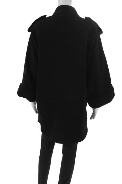 Marc By Marc Jacobs Women Pea Coat Black Button Long Sleeve Size M