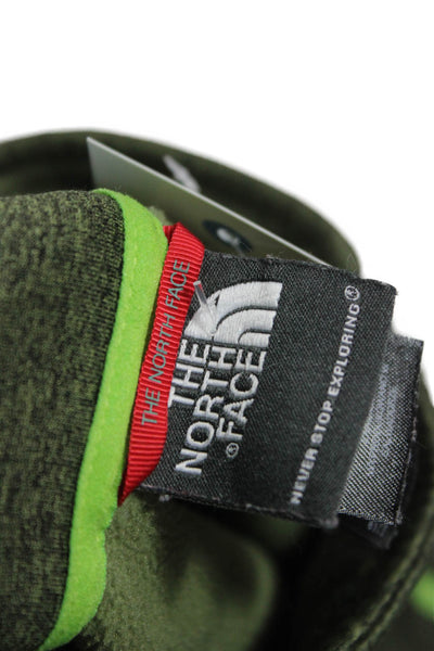 The North Face Mens Green Pullover Sweatshirt Mock Neck Zip Long Sleeve Size L
