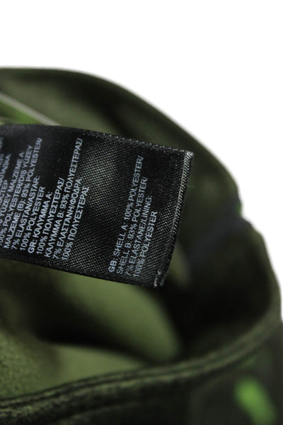 The North Face Mens Green Pullover Sweatshirt Mock Neck Zip Long Sleeve Size L