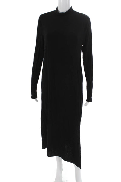 BCBGMAXAZRIA Women Maxi Dress Black Long Sleeve Mock Neck Size M