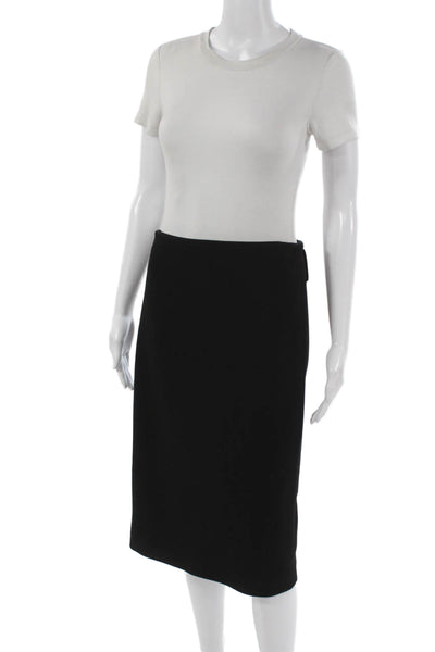 Reiss Women Straight Pencil Skirt Black Polyester Knee Length Zip Size 6