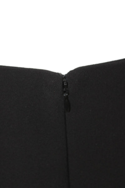 Reiss Women Straight Pencil Skirt Black Polyester Knee Length Zip Size 6