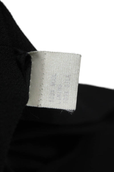 Carolina Herrera Women Straight Pencil Skirt Black Wool Knee Length Zip Size 8