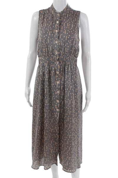 Equipment Femme Women Multicolor Geometric Shirt Dress Midi Sleeveless Size 4