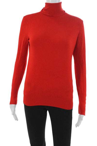 Zara Women Red Turtleneck Pullover Sweater Acrylic Long Sleeve Size S