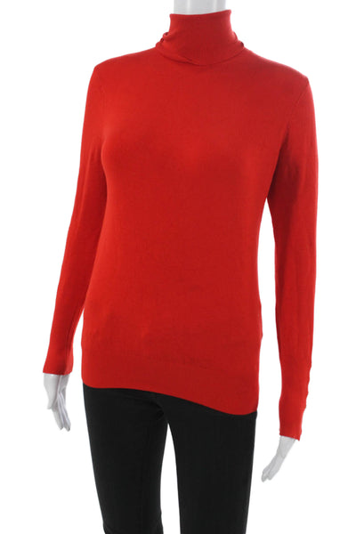 Zara Women Red Turtleneck Pullover Sweater Acrylic Long Sleeve Size S