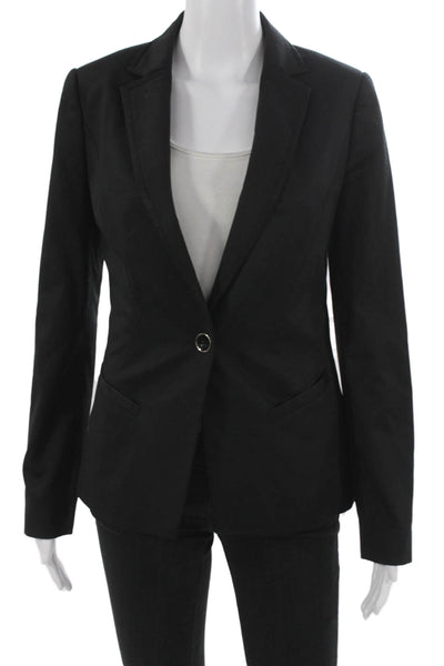 Ted Baker London Womens Black Pantsuit Blazer Button Long Sleeve Size 1