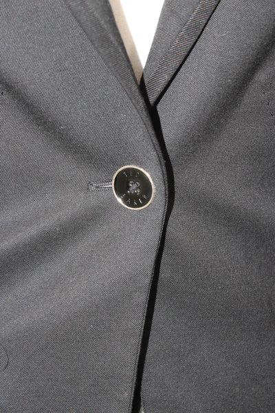 Ted Baker London Womens Black Pantsuit Blazer Button Long Sleeve Size 1