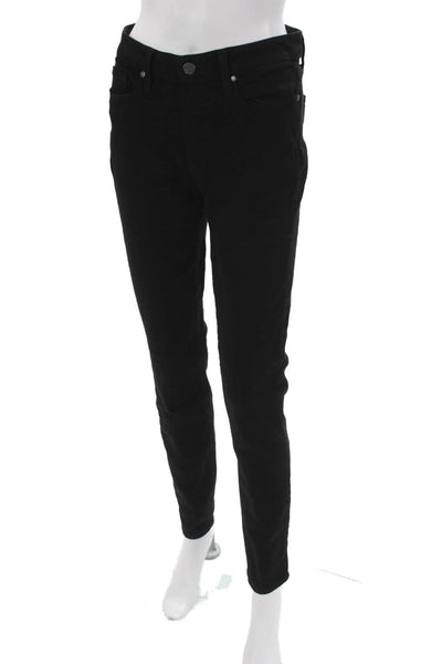 Paige Womens Skinny Jeans Black Mid Rise Cotton Inseam 30 Size 28