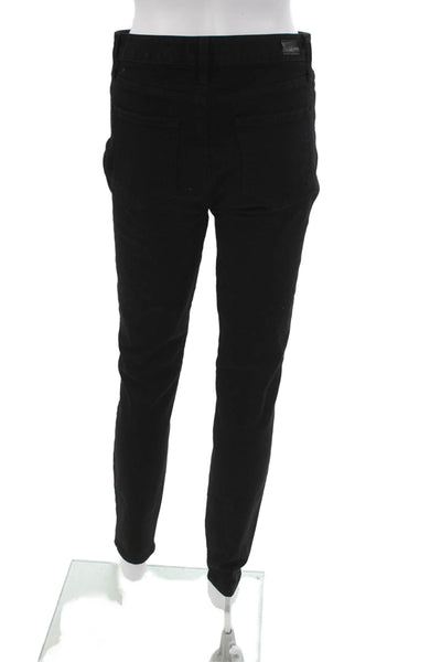 Paige Womens Skinny Jeans Black Mid Rise Cotton Inseam 30 Size 28