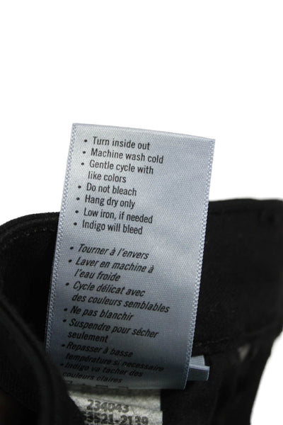 Paige Womens Skinny Jeans Black Mid Rise Cotton Inseam 30 Size 28