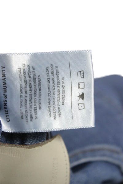 Citizens of Humanity Womens Straight Jeans Blue Low Rise 27 Inseam Size 28