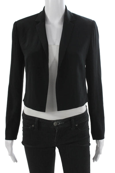 Elizabeth & James Women Blazer Black Long Sleeve Triacetate Blend Size 2