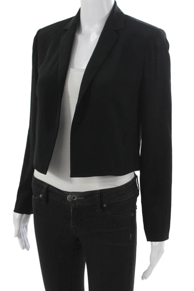 Elizabeth & James Women Blazer Black Long Sleeve Triacetate Blend Size 2