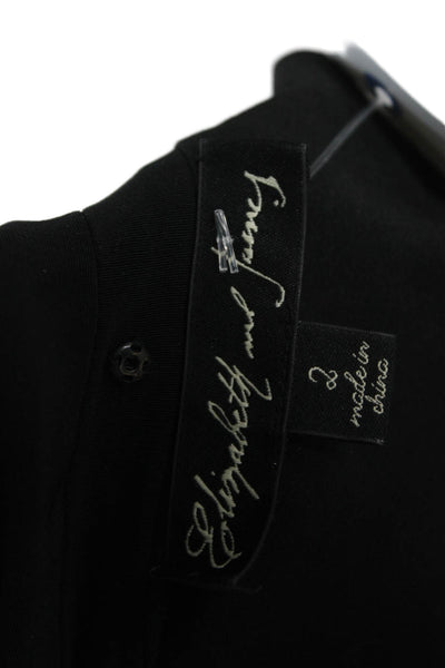 Elizabeth & James Women Blazer Black Long Sleeve Triacetate Blend Size 2
