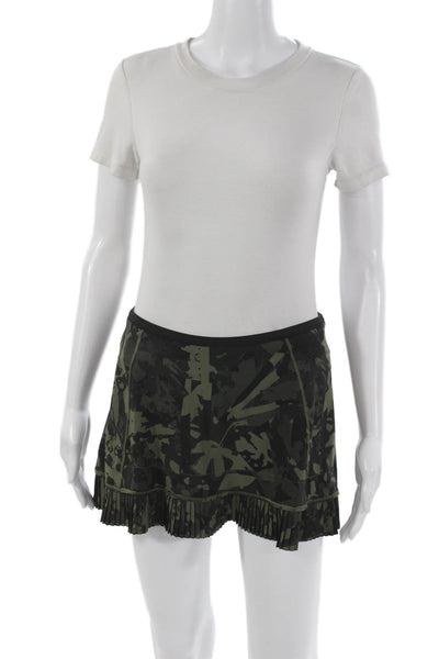 Lululemon Womens Athletic Black Camo Elastane Skort Mini Size 6