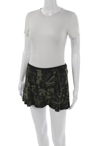 Lululemon Womens Athletic Black Camo Elastane Skort Mini Size 6