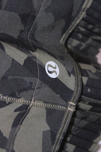 Lululemon Womens Athletic Black Camo Elastane Skort Mini Size 6