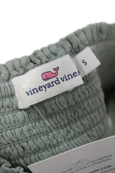 Vineyard Vines Womens Mini Skirt Green Cotton Pull On Size S