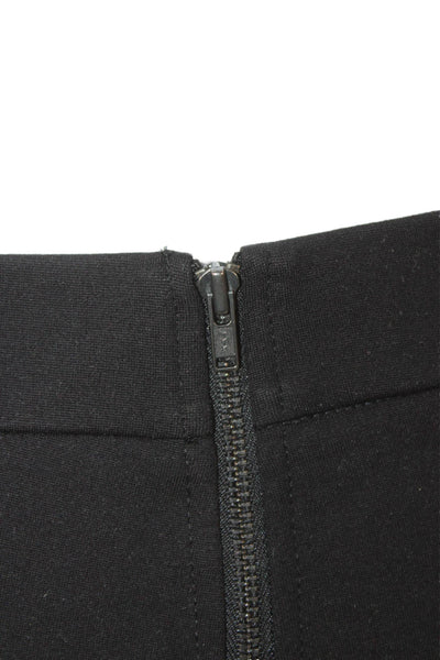 J Crew Womens Ankle Pants Black Viscose Zip Petites Size PM