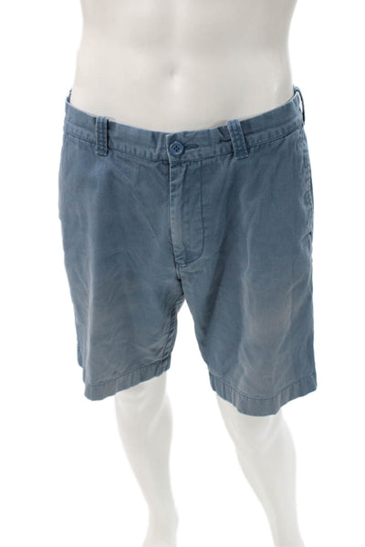 J Crew Mens Chino Shorts Blue Cotton Size 34