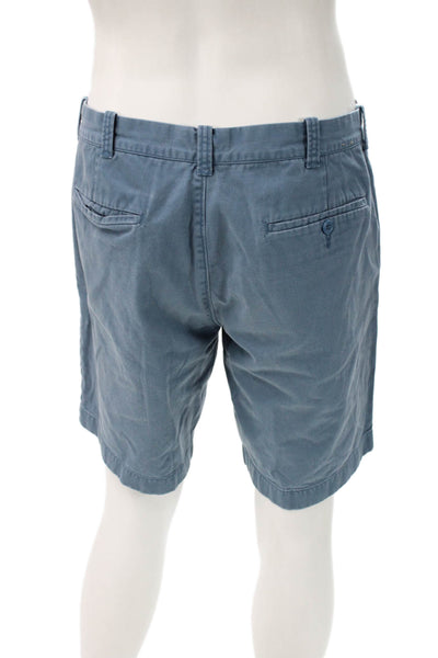 J Crew Mens Chino Shorts Blue Cotton Size 34