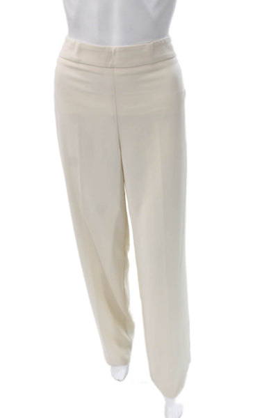 D. Exterior Womens Dress Pants Ivory Polyester Size 44