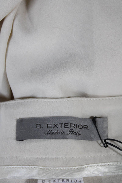 D. Exterior Womens Dress Pants Ivory Polyester Size 44