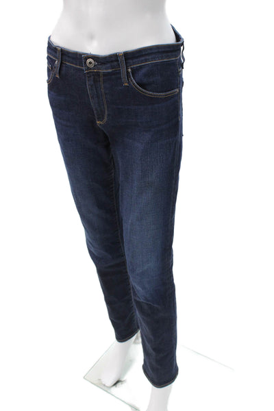 AG Adriano Goldschmied Women Skinny Blue Jeans Mid Rise Button Size 27