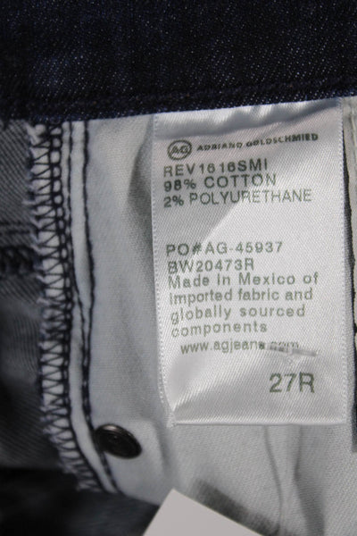 AG Adriano Goldschmied Women Skinny Blue Jeans Mid Rise Button Size 27