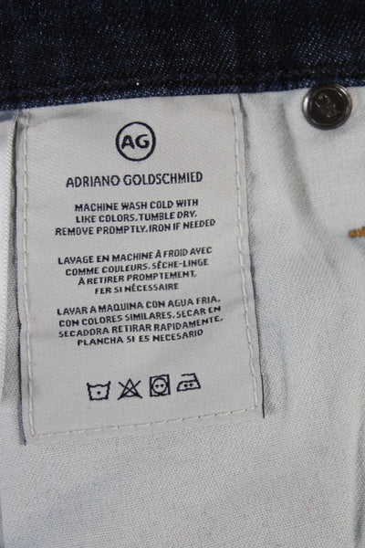 AG Adriano Goldschmied Women Skinny Blue Jeans Mid Rise Button Size 27