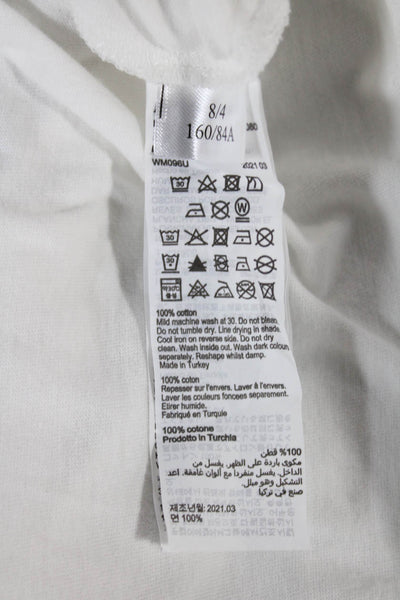 Allsaints Womens Basic White Cotton Crew Neck T Shirt Size 4