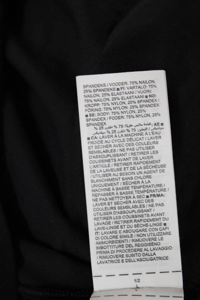 Athleta Women Cropped V-Neck Tank Black Size L