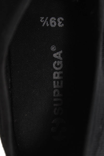 Superga Womens Low Top Lace Up Walking Sneakers Black Size 8.5