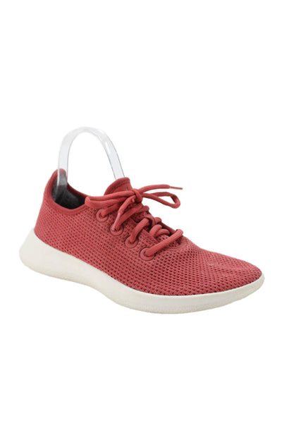 Allbirds Womens Tree Runners Lace Up Walking Sneakers Red Size 8