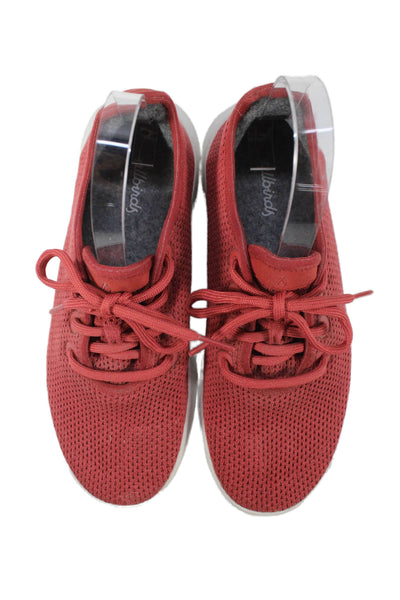 Allbirds Womens Tree Runners Lace Up Walking Sneakers Red Size 8