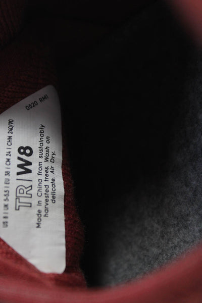 Allbirds Womens Tree Runners Lace Up Walking Sneakers Red Size 8