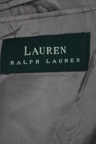 Lauren Ralph Lauren Mens Beige Wool Check Blazer Button Closure Size 44