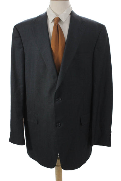Hart Schaffner Marx Mens Blazer Gray Button Size 46