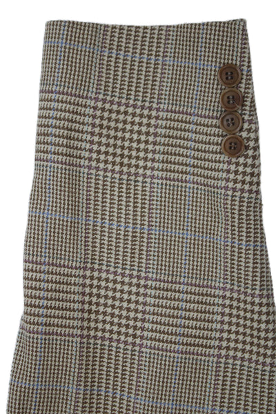 346 Brooks Brothers Mens Plaid Silk Wool Blazer Sport Coat Beige Size 42