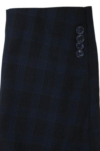 Tiglio Mens 2 Button Plaid Wool Blue Blazer Size 54