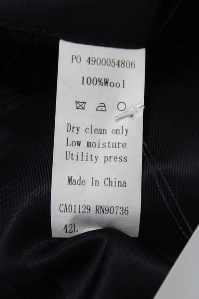 Calvin Klein Mens Tuxedo Jacket Blue Wool Button Solid Size 42
