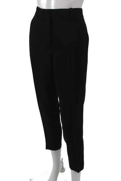 Theory Women Black Wool Ankle Pants Hook & Eye Inseam 28 Size 4
