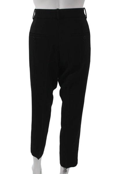 Theory Women Black Wool Ankle Pants Hook & Eye Inseam 28 Size 4