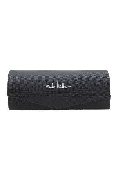 Nicole Miller Womens Tortoise Shell Print Cate Eye Oversized Sunglasses Purple