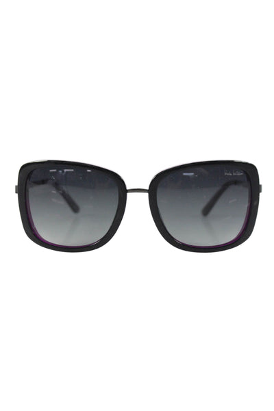 Nicole Miller Womens Rachel Classic Oversized Square Sunglasses Black